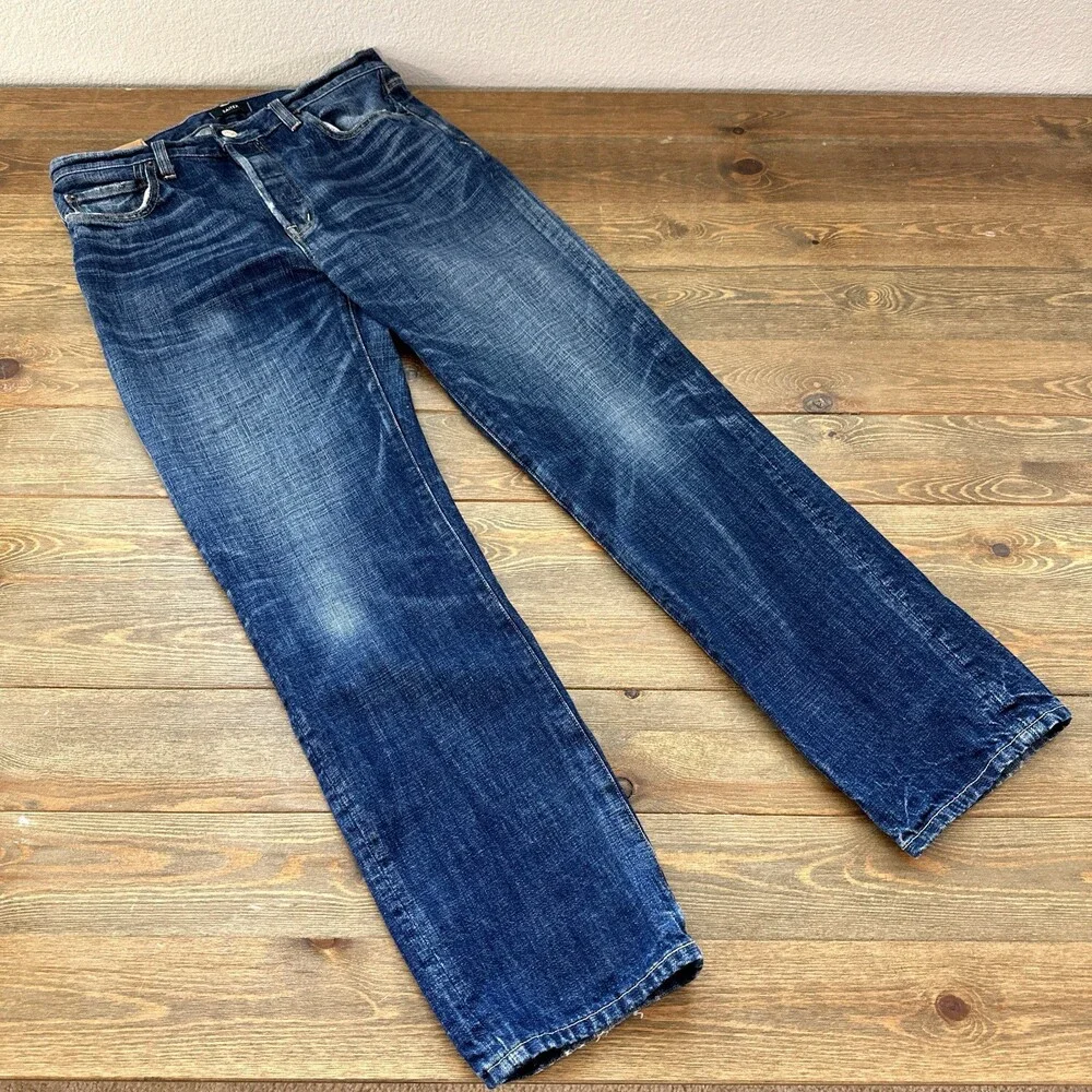 Saitex Men’s Jeans 30x29 Button Fly Medium Wash Straight Fit Sustainable Company - Picture 15 of 15